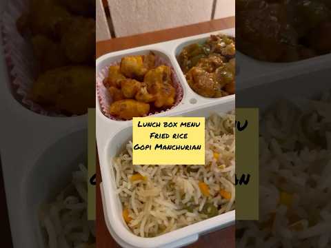 Lunch box menu /Fried rice -Gopi Manchurian #tasty #mouthwatering #food #indianfood #viralvideo