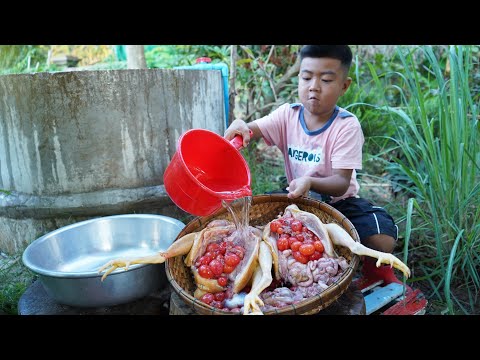 Chicken ovary and native chickens cooking - Chef Seyhak