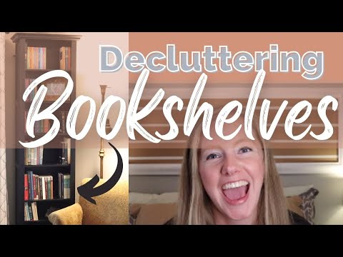 How to Declutter Bookshelves | ONE Secret to Make Bookshelves TIDY! | Declutter with Me