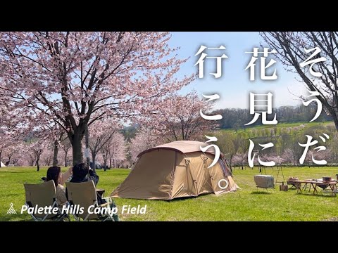 【神ロケーションなのに５００円！？】パレットヒルズでお花見キャンプ！〜北海道キャンプ〜