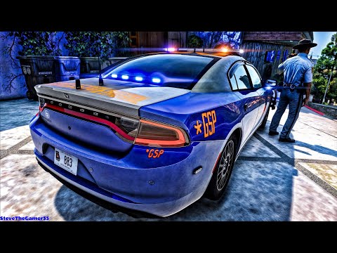 Playing GTA 5 As A POLICE OFFICER Highway Patrol|| GSP|| GTA 5 Mod| 4K