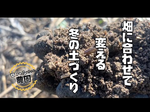 冬に始める【土づくり】ポイントと注意点【農家の家庭菜園】【有機物】【茅】【籾殻】【牛フン堆肥】【バーク堆肥】