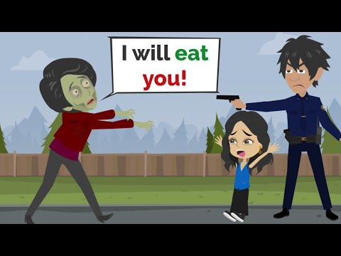 Ms. Noodle is a ZOMBIE! | Easy English conversation practice | Nora English