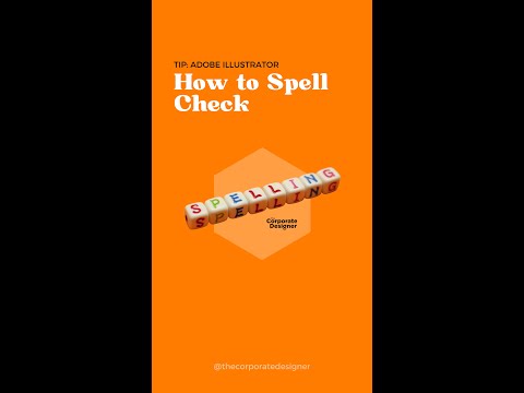 How to spellcheck in #adobeillustrator #adobeillustratortutorials #spellcheckillustrator