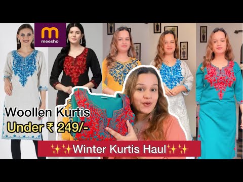 Huge Meesho WOOLEN Kurta Set Haul|Starts from ₹350|Woolen kurta set/Tryon Haul