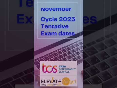 !! #TCS elevate wings1 November 2023 Tentetive Exam Dates.!!#tcselevatewings1  #tcsdigital