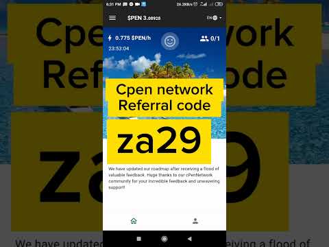 Cpen network referral code. cpen mining apps referral code