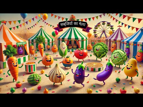 Hindi Vegetable Song | सब्जियों का मेला | Hindi Nursery Rhyme #KidsSongs #NurseryRhymes #kids