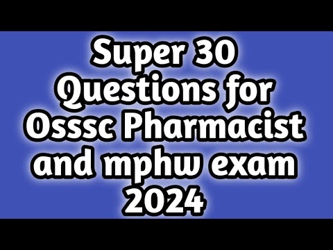 government Pharmacist exam preparation