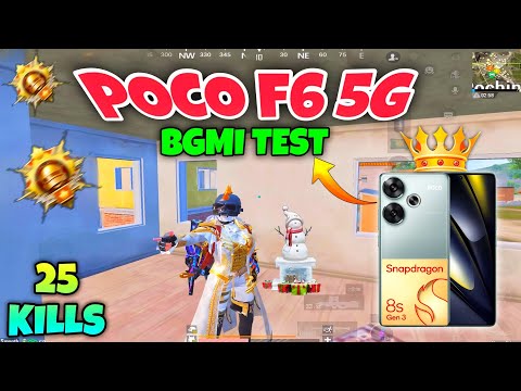 Poco f6 5g 🔥8s gen 3 🔥bgmi gameplay test 25 kills 3.3 update 🔥