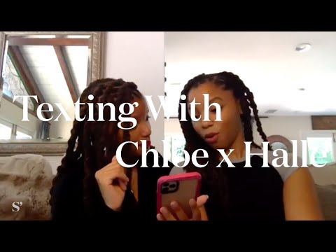 Chloe x Halle text with theSkimm