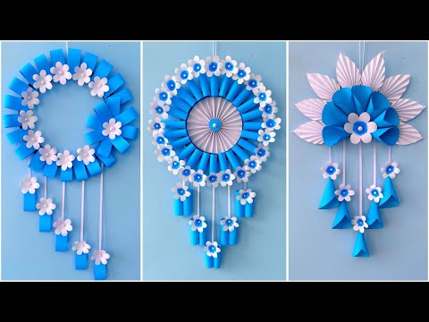 3 Easy and Quick Paper Wall Hanging Ideas / A4 sheet Wall decor / Cardboard  Reuse /Room Decor DIY