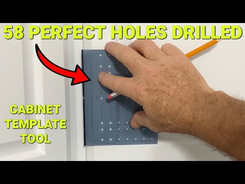 I Drilled 58 Perfect Cabinet Handle Holes with this Simple Cabinet Handle Template