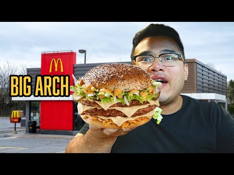 I Try Mc Donald's Biggest Hamburger They Have To Offer - THE BIG ARCH BURGER