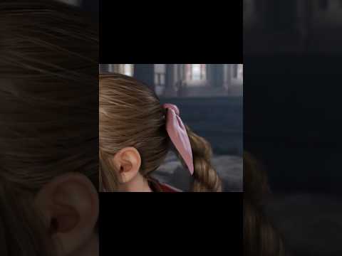 Aerith shows Cloud her materia hidden in her hair | Final Fantasy VII Remake