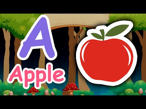 Educational Learning for Toddlers | Preschool Best Alphabet | ABC Words Spelling | abcd a for apple