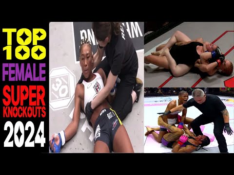 TOP 100 FEMALE BRUTAL KNOCKOUTS OF THE YEAR 2024.