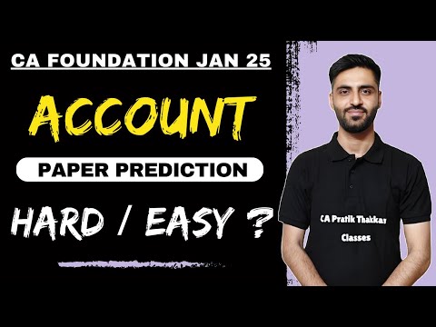 CA Foundation Accounts Paper Prediction CA Inter Jan 25