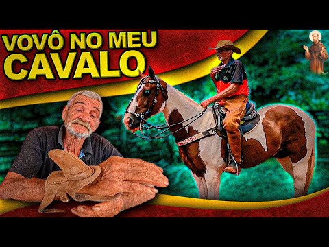 Vovô montou em Meu cavalo de Vaquejada