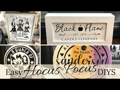 🎃 EASY HOCUS POCUS DIYS 🎃 FUN HALLOWEEN DECOR  🎃 HALLOWEEN DIYS 🎃 Hocus Pocus Signs 🎃