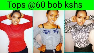 Quality tops at 60 bob kshs and below // Gikomba thrift haul // wholesale clothes // Naomi isaac