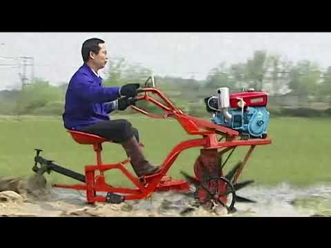 Small-scale mono-wheel three-point balancing support Field Rice farm cultivator