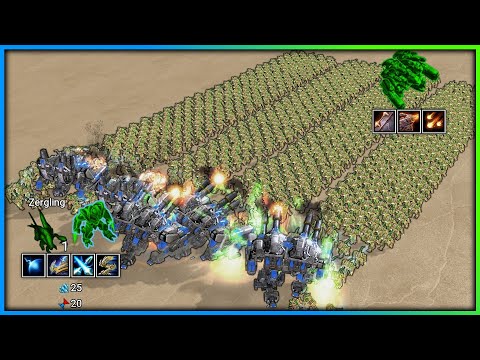 Can 900 Zealots and 1 Zergling take 5 Odins?【Daily StarCraft Brawl】