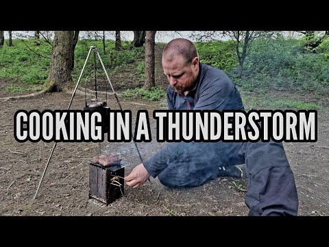 STEAK ON THE BUSHBOX XL STOVE incoming  ⛈️ 🌩  thunderstorm