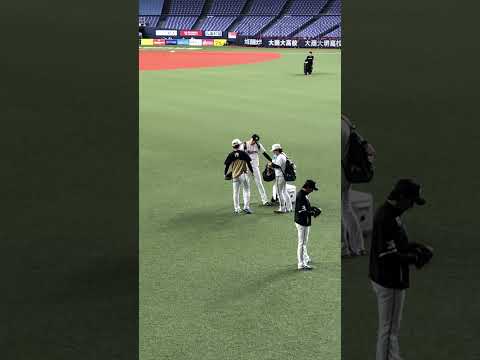 試合前の山本由伸とイチャつく佐々木朗希と宮城  WBC 2023の１ヶ月後 千葉ロッテマリーンズ オリックスバファローズ