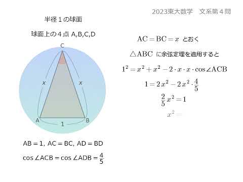 2023東大数学 文系第４問