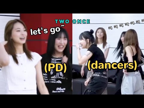 Tzuyu's *politeness* made backup dancers laugh during dance practice 😂