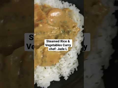 Steamed rice with vegetables curry #healthylifestyle #yummyfood #healtyfood #spicyfood