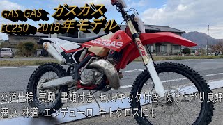 GAS GAS  ガスガス  EC250  2018年モデル  公道仕様  実動  書類付き  セル/キック付き  吹け上がり良好  速い  林道  エンデューロ  モトクロスにも