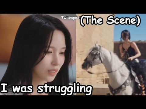 twice mina riding a horse made her struggle while shooting, misamo documentary