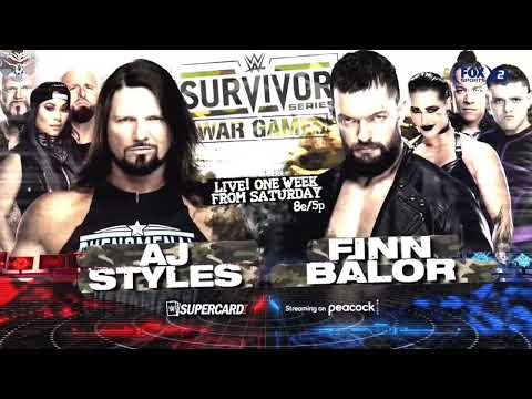 WWE SURVIVOR SERIES: WAR GAMES OFFICIAL MATCH CARD V1