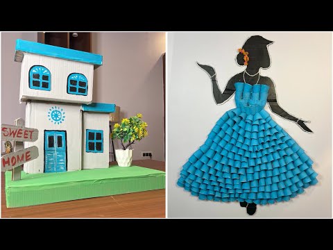 DIY Miniature Cardboard House & Elegant Wall Art | Creative Craft Projects