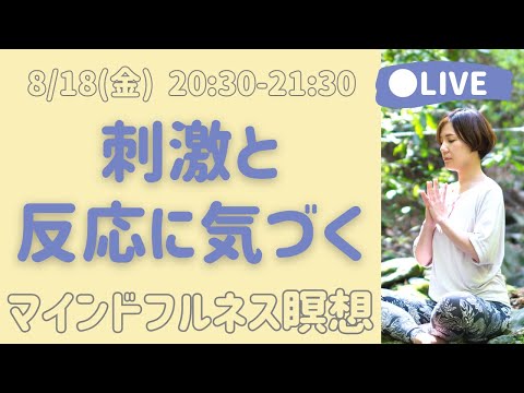 【LIVE瞑想】ストレス刺激や反応に気づき、主体的に生きる  マインドフルネス瞑想