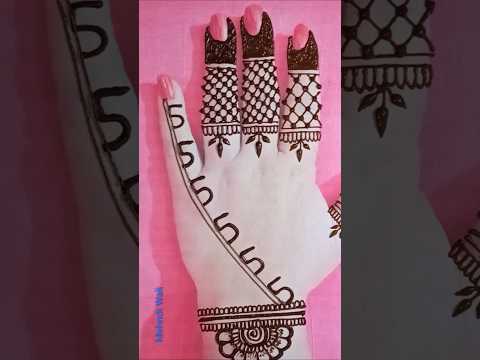 5 Number easy mehndi design trick 😍 #mehndi #youtubeshorts #shorts #viralvideo