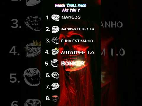 🎧 // WHICH TROLL FACE ARE YOU🔥// (Part-1) #phonk #trollface #phonkmusic  #brazilian #funk #music