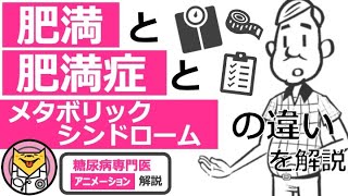 【24分で糖尿病専門医が解説】アニメーションで分かる肥満と肥満症とメタボリックシンドロームの違い