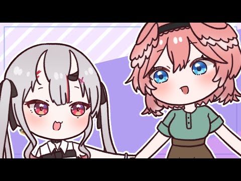 【手描き】ルイ姉とのお泊りデートを楽しそうに話す余【百鬼あやめ/鷹嶺ルイ】