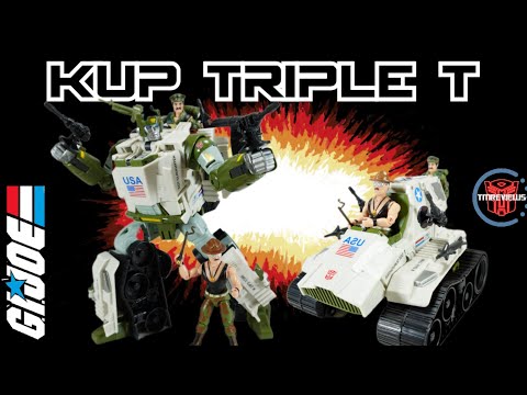 Hasbro Transformers x GIJoe Collaborative Kup Triple T with Sergeant Slaughter