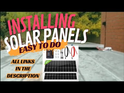 how to Install 200w eco worthy solar panels in budget camper van conversion #vanlife #camper #solar