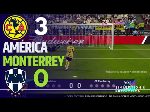 Tanda de penaltis: AMÉRICA 3-0 MONTERREY  | Liga MX Apertura 2024 eFootball Simulación