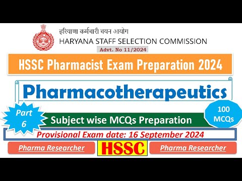 Pharmacotherapeutics MCQs HSSC Pharmacist exam preparation 2024 #hsscpharmacists#hssc