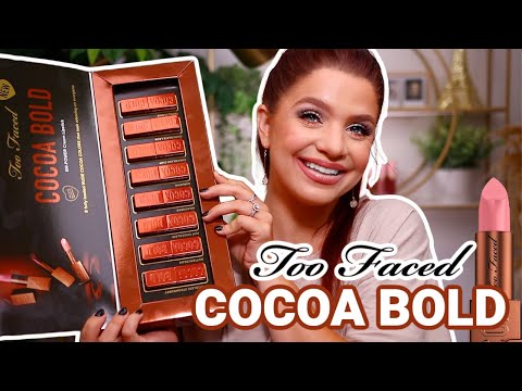 TOO FACED COCOA BOLD LIPSTICK LIP SWATCHES