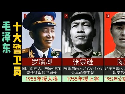 毛泽东的10大警卫员，5人成为开国将军！