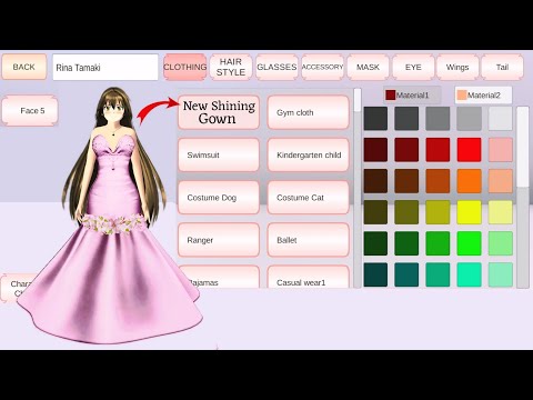 New! Shining Beautiful Gown ✨💫 in Sakura School Simulator Tutorial : Sakura School Simulator