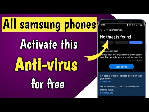 How to activate free antivirus for samsung phones