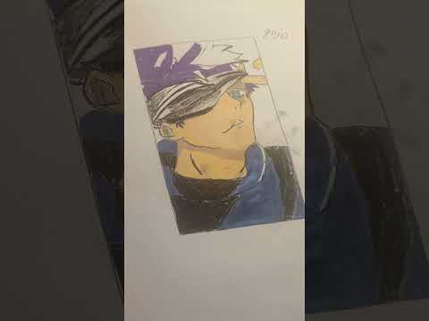 colouring gojo satoru drawing || #jjk #gojo #satorugojo